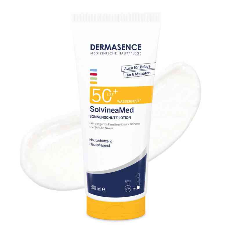 Dermasence Solvineamed Sonnenschutz Lotion LSF 50+ 200 ml von Medicos Kosmetik GmbH & Co. KG PZN 20097869