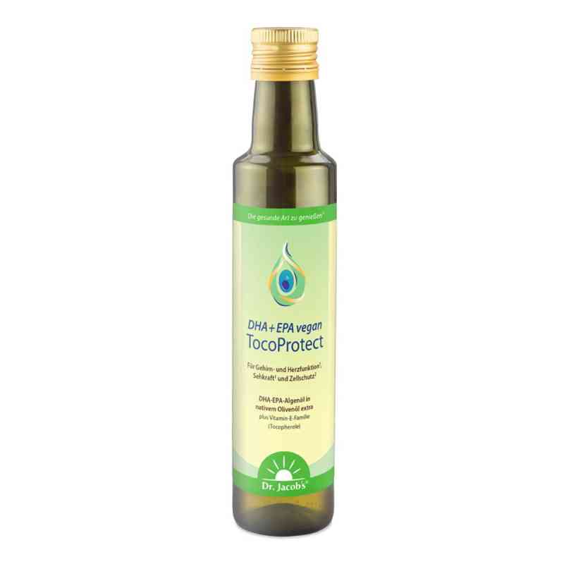 DHA + EPA TocoProtect 250 ml Algenöl Olivenöl Omega-3 vegan 250 ml von Dr. Jacob's Medical GmbH PZN 13704062