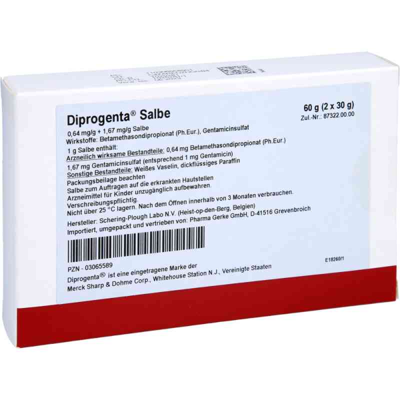 Diprogenta Salbe 60 g von Pharma Gerke Arzneimittelvertriebs GmbH PZN 03065589