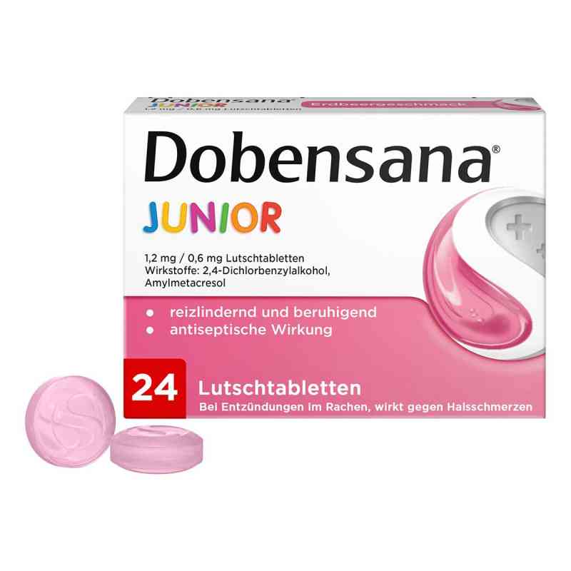 Dobensana Junior Lutschtabletten Erdbeergeschmack 24 stk von Reckitt Benckiser Deutschland GmbH PZN 11128068