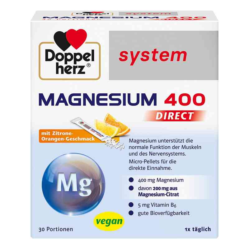 Doppelherz Magnesium 400 Direct system Pellets 30 stk von Queisser Pharma GmbH & Co. KG PZN 13590078