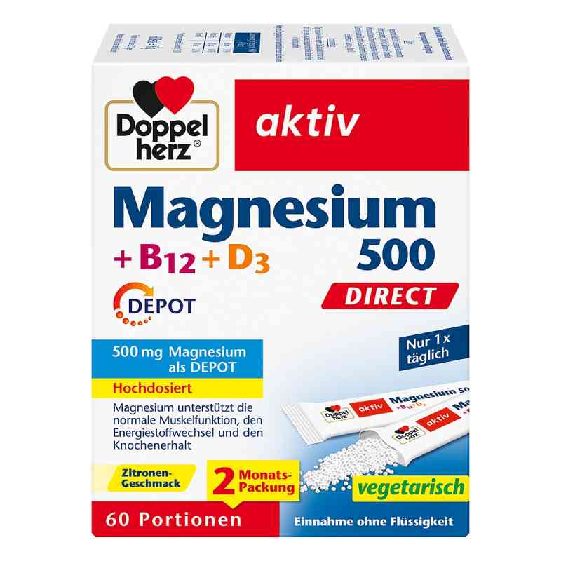 Doppelherz Magnesium 500 + B12 + D3 DIRECT DEPOT 60 stk von Queisser Pharma GmbH & Co. KG PZN 18390645