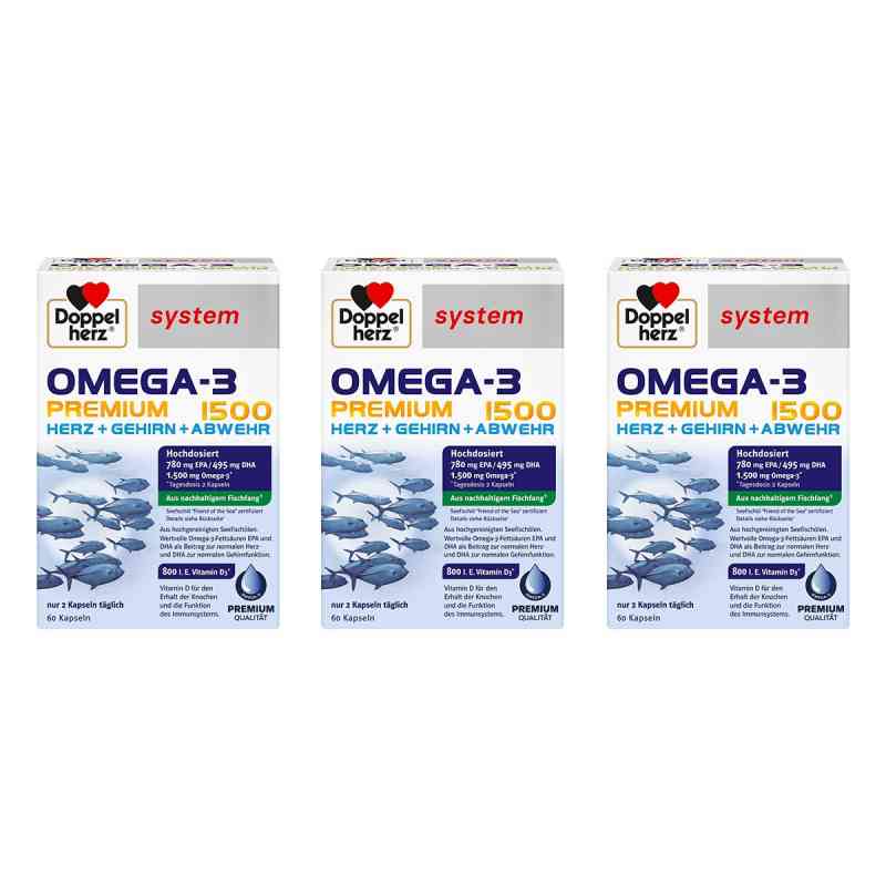 Doppelherz Omega-3 Premium 1500 System Kapseln 3x60 stk von Queisser Pharma GmbH & Co. KG PZN 08109091