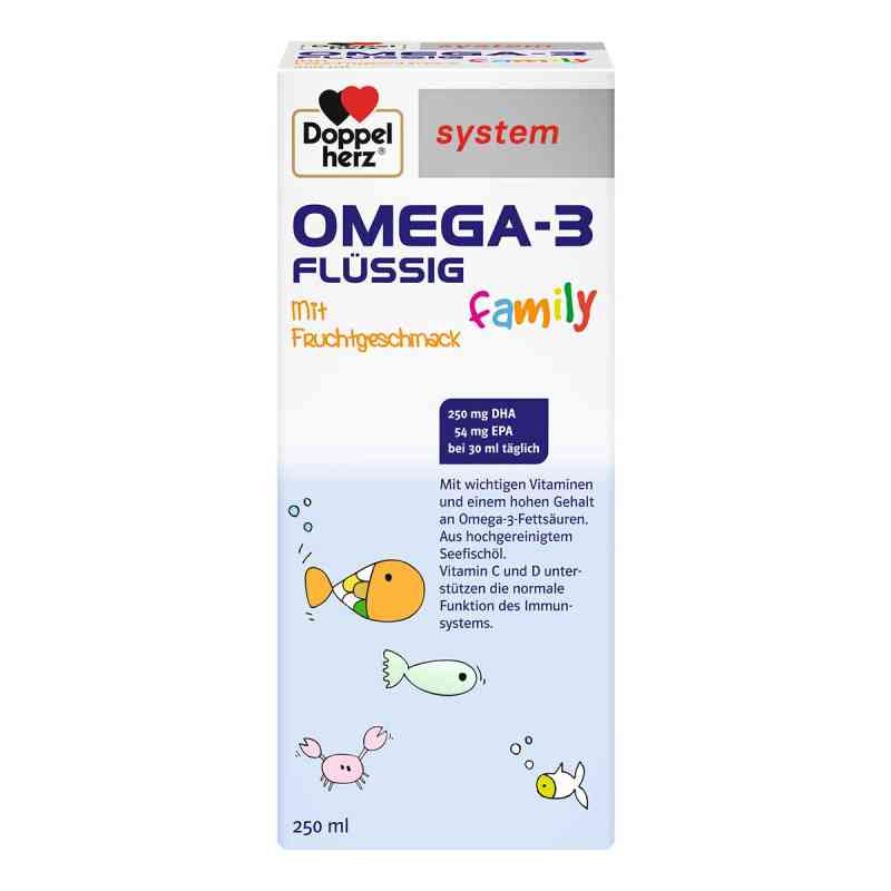 Doppelherz system Omega-3 family flüssig 250 ml von Queisser Pharma GmbH & Co. KG PZN 12351259