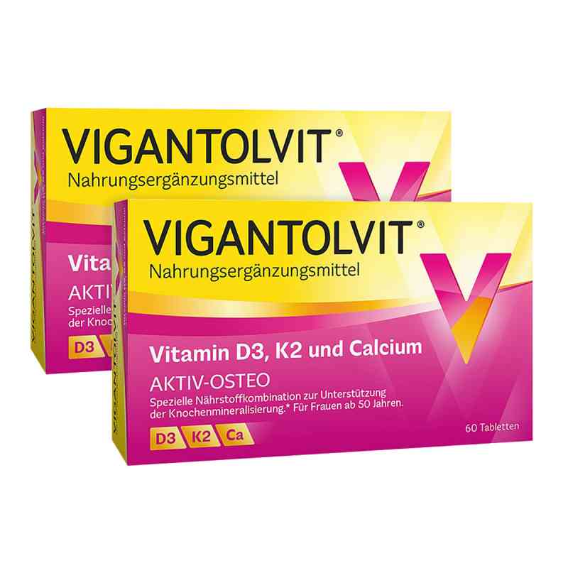 Doppelpackung Vigantolvit Vitamin D3 K2 Calcium Filmtabletten 2 Pck