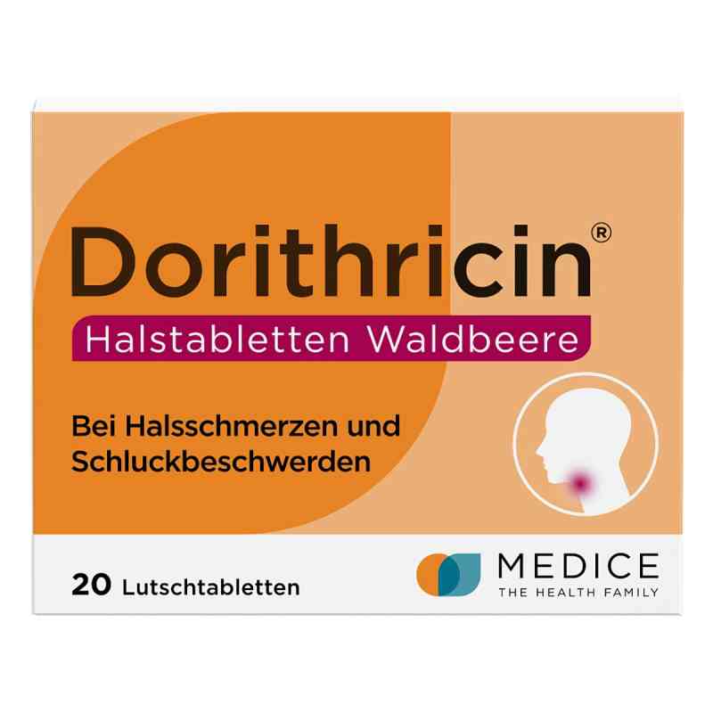 Dorithricin Waldbeere Lutschtabletten bei Halsschmerzen  20 stk von MEDICE Arzneimittel Pütter GmbH&Co.KG PZN 10078411