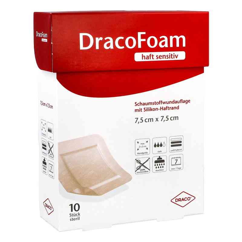 Dracofoam Haft sensitiv Schaumst.wund.7,5x7,5cm 10 stk von Dr. Ausbüttel GmbH & Co. KG PZN 10342078
