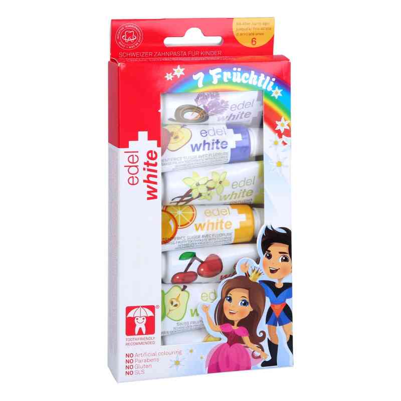 Edelwhite 7 Früchtli Kräuterzahnpasta für Kinder 7X9.3 ml von APO Team GmbH PZN 09517271