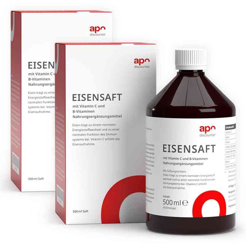 Eisensaft mit Vitamin B und C von apodiscounter 2x500 ml von apo.com Group GmbH PZN 08101870