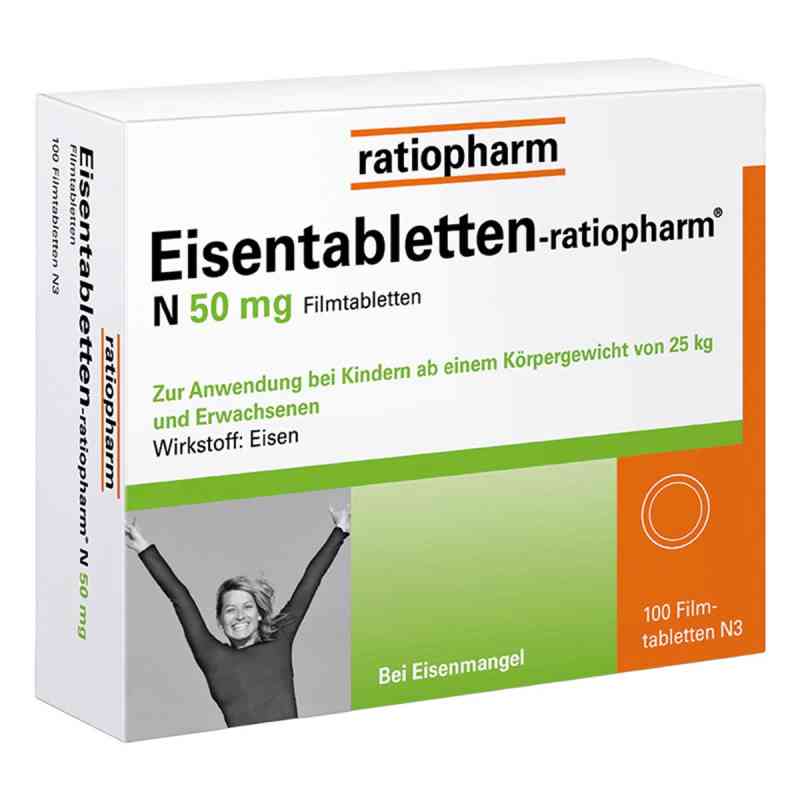 Eisentabletten-ratiopharm N 50 mg Filmtabletten 100 stk von ratiopharm GmbH PZN 06957905