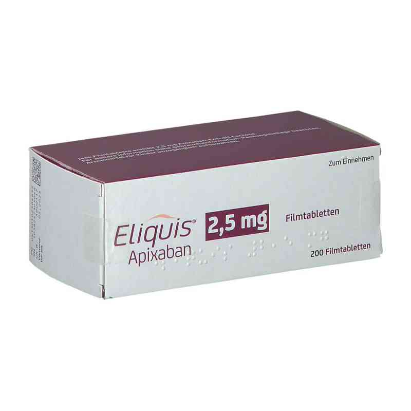 Eliquis® 2,5 mg  200 stk von Vertriebsgemeinschaft Bristol-Myers Squibb PZN 10250465