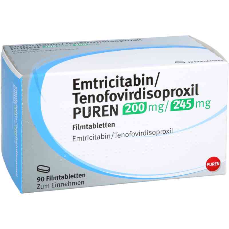 Emtricitabin/tenofovirdisoproxil Puren 200mg/245mg 90 stk von PUREN Pharma GmbH & Co. KG PZN 16146289