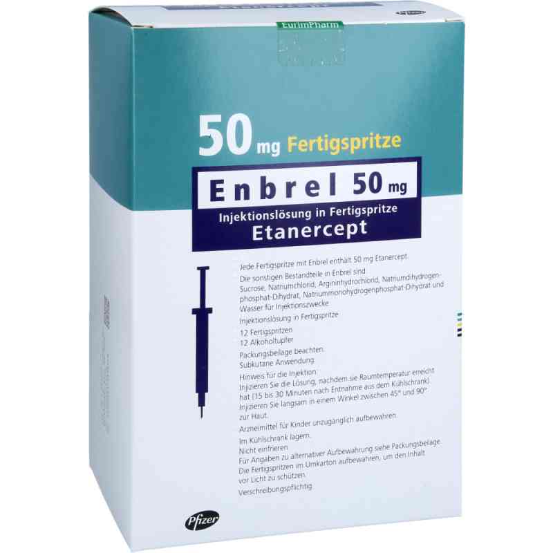 Enbrel 50 mg Fertigspritzen 12 stk von EurimPharm Arzneimittel GmbH PZN 06161916