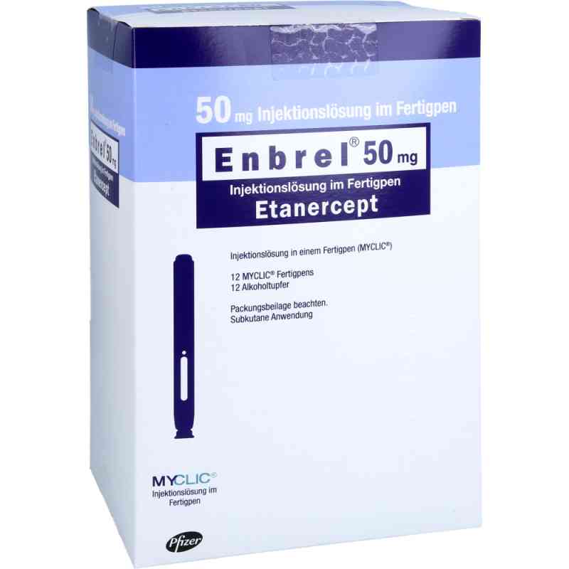 Enbrel 50 mg Myclic Injektionslösung i.e.Fertigpen 12 stk von Abacus Medicine A/S PZN 00970879