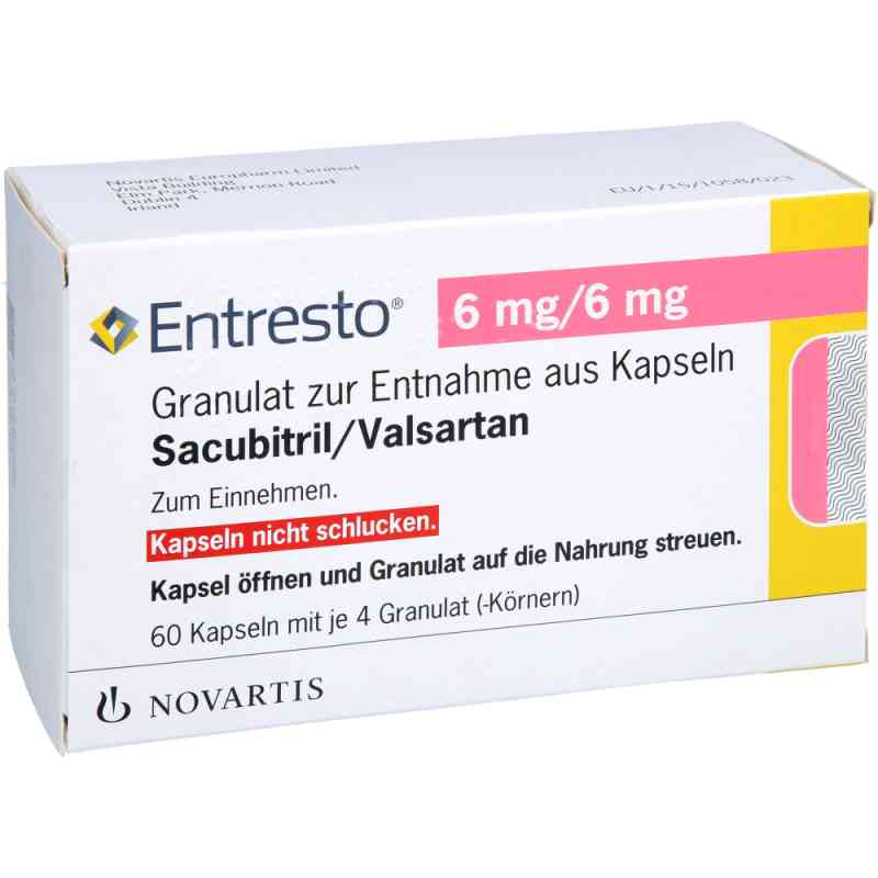 Entresto 6 Mg/6 Mg Granulat zur, zum entnahme Aus Kapsel (n)  60 stk von NOVARTIS Pharma GmbH PZN 18792668