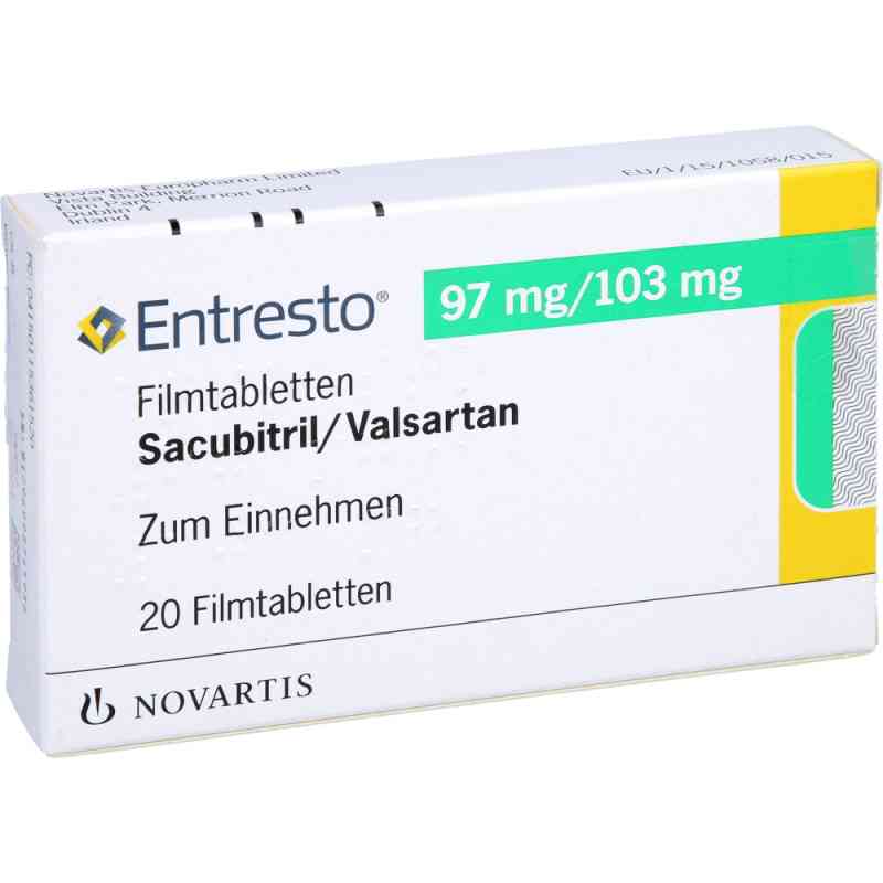 Entresto 97 mg/103 mg Filmtabletten 20 stk von NOVARTIS Pharma GmbH PZN 11536152