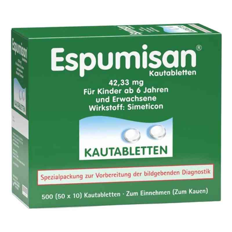 Espumisan Kautabletten für bildgebende Diagnostik 50X10 stk von BERLIN-CHEMIE AG PZN 07108924