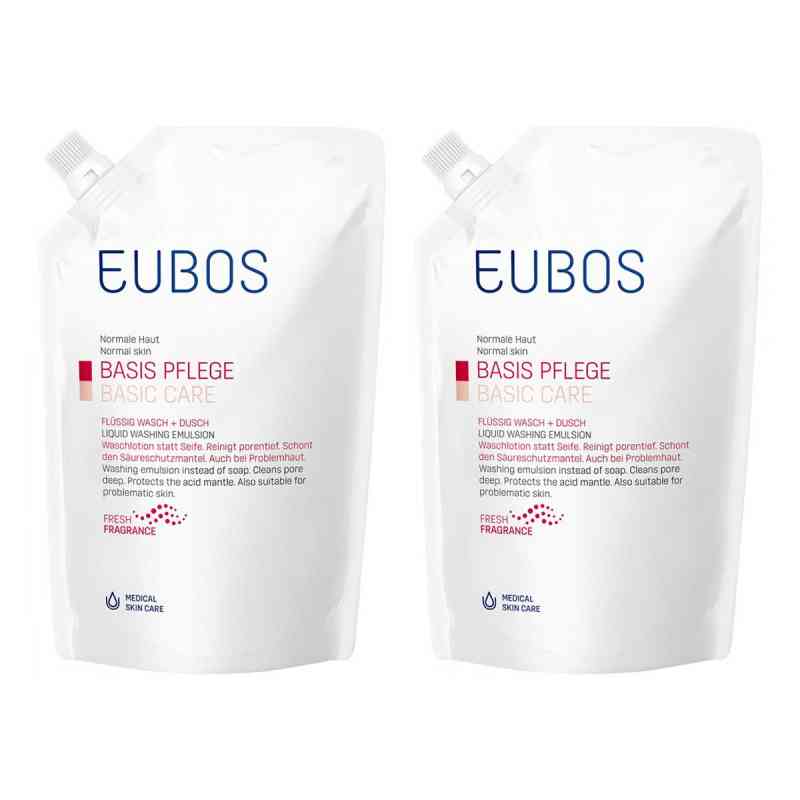 Eubos Flüssig Rot M.frischem Duft Nachfüllpackung 2x400 ml von Dr. Hobein (Nachf.) GmbH PZN 08103063