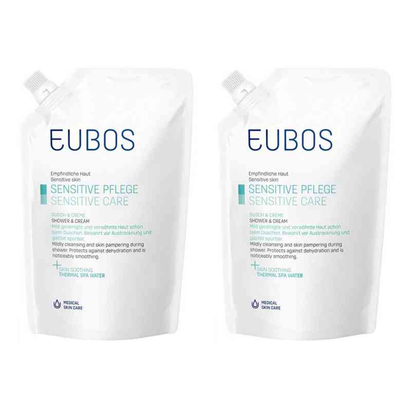 Eubos Sensitive Dusch & Creme Nachfüllpackung 2x400 ml von Dr. Hobein (Nachf.) GmbH PZN 08103052