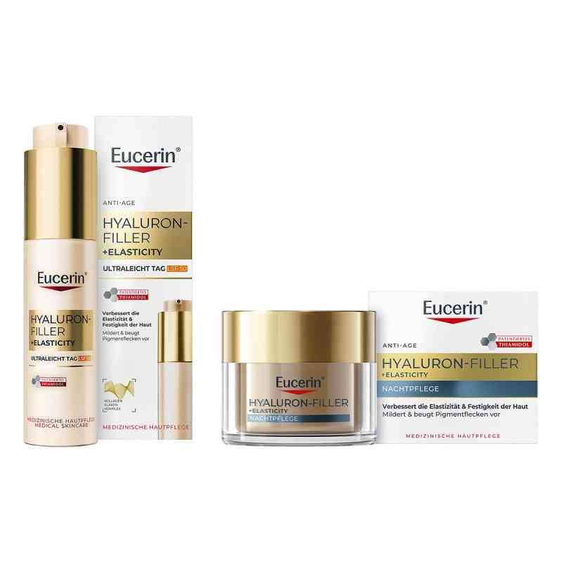 Eucerin Anti-age Hyaluron-filler+elasticity Lsf50 & Nachtpflege 1 Set von  PZN 08108744