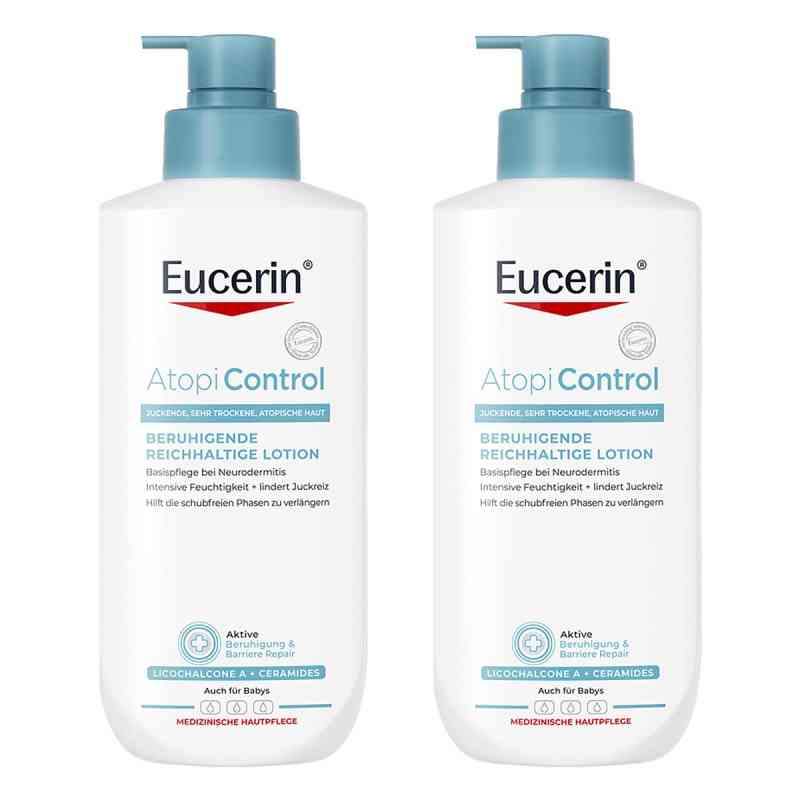 Eucerin AtopiControl Beruhigende Reichhaltige Lotion 2x400 ml von Beiersdorf AG Eucerin PZN 08102724