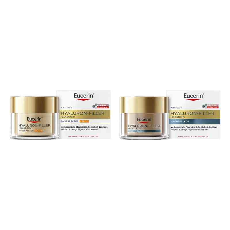 Eucerin Hyaluron-filler+elasticity Lsf30 & Nachtpflege 1 Set von  PZN 08108745