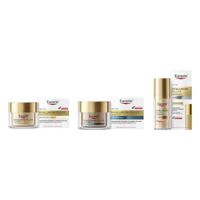 Eucerin Hyaluron-filler+elasticity Tages- & Nachtpflege & Serum 1 Set von  PZN 08108746