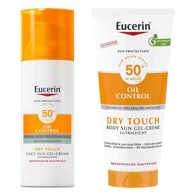 Eucerin Sun Oil Control Face Gel-creme & Gel-creme Oil Body 1 Set von  PZN 08108749