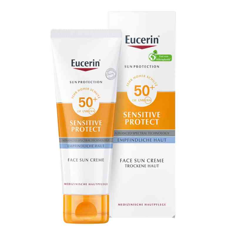 Eucerin Sun Sensitive Protect Face Creme LSF 50+ 50 ml von Beiersdorf AG Eucerin PZN 00802461