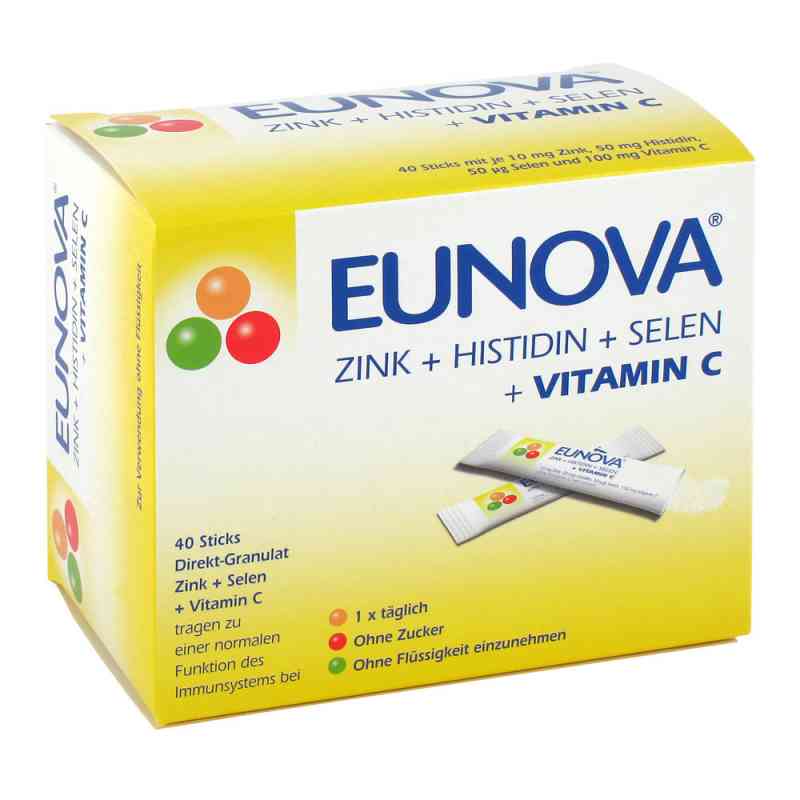 Eunova Zink+histidin+selen+vitamin C Beutel 40 stk von HERMES Arzneimittel GmbH PZN 09772483