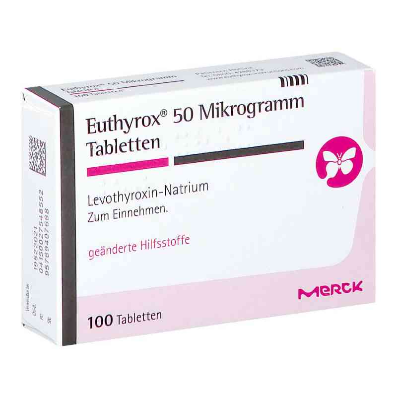 Euthyrox 50 Mikrogramm Tabletten 100 stk von Merck Healthcare Germany GmbH PZN 02754855