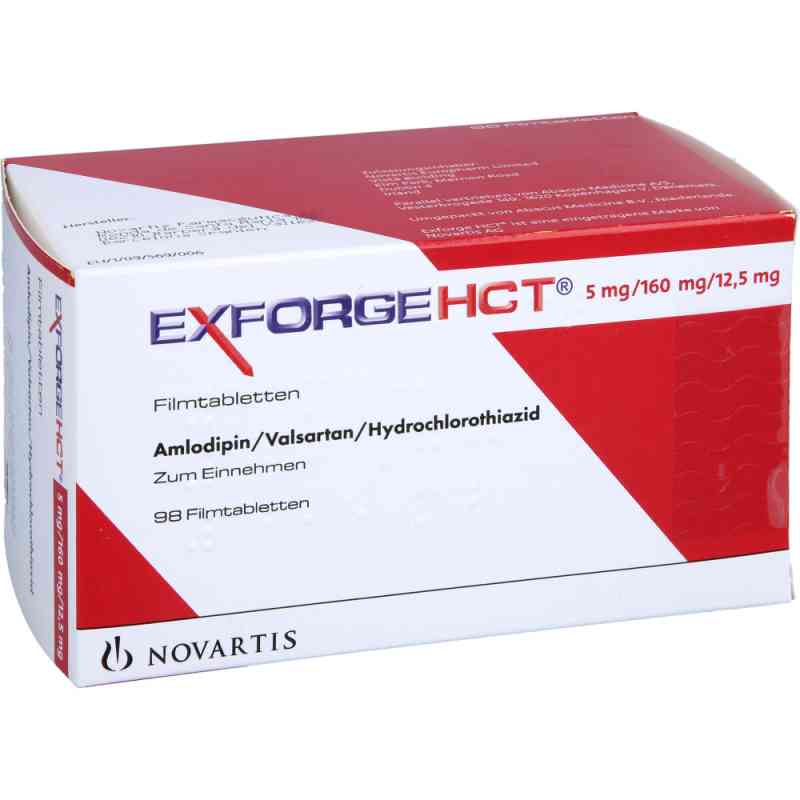 Exforge Hct 5 mg/160 mg/12,5 mg Filmtabletten 98 stk von Abacus Medicine A/S PZN 13333832