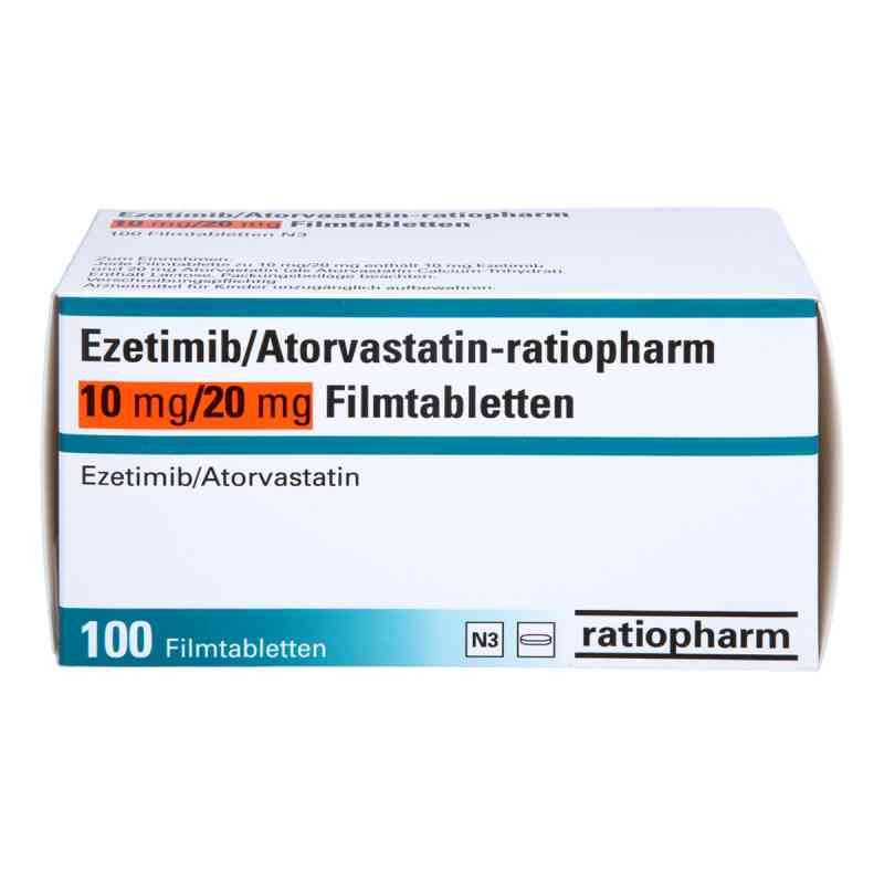 Ezetimib/atorvastatin-ratiopharm 10 Mg/20 Mg Fta 100 stk von ratiopharm GmbH PZN 16852484
