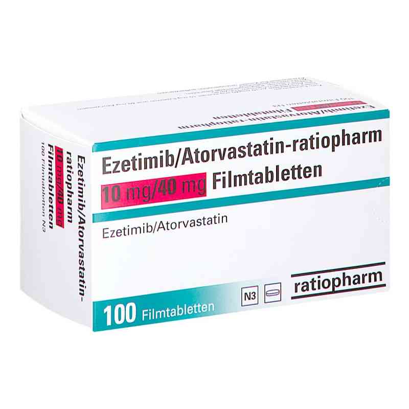 Ezetimib/atorvastatin-ratiopharm 10 Mg/40 Mg Fta 100 stk von ratiopharm GmbH PZN 16852509