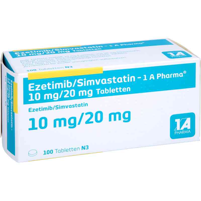 Ezetimib/simvastatin 1a Pharma 10 mg/20 mg Tabletten 100 stk von 1 A Pharma GmbH PZN 13592083