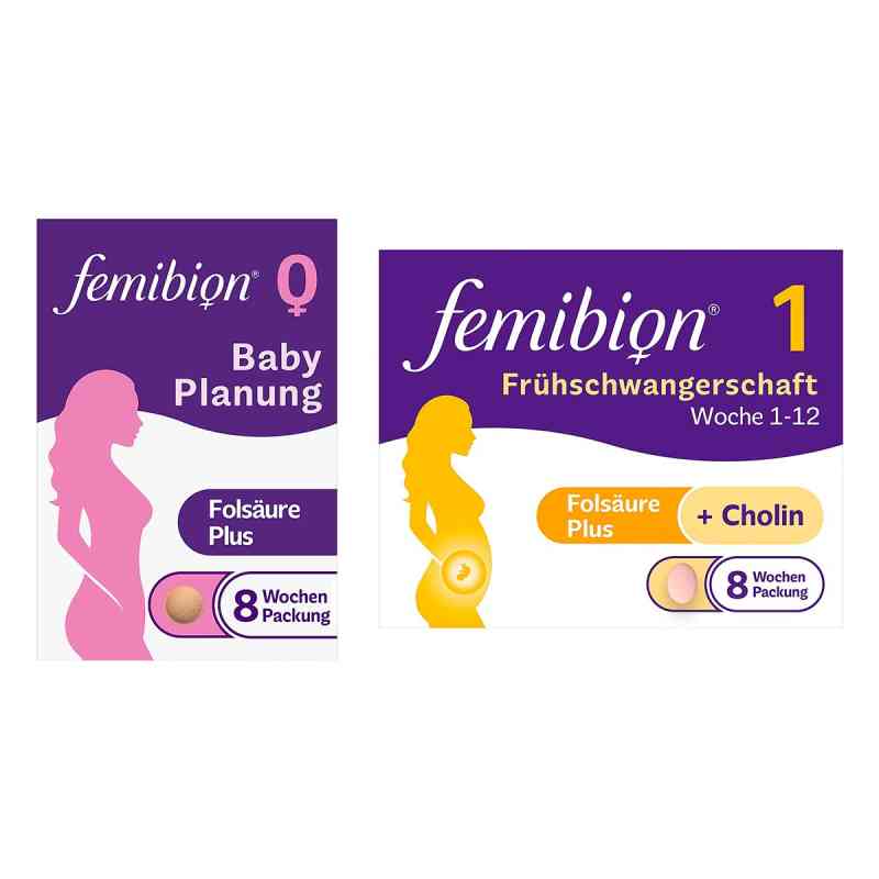 Femibion 0 Babyplanung 56 stk + Femibion 1 Frühschwangerschaft 5 1 stk von  PZN 08102452