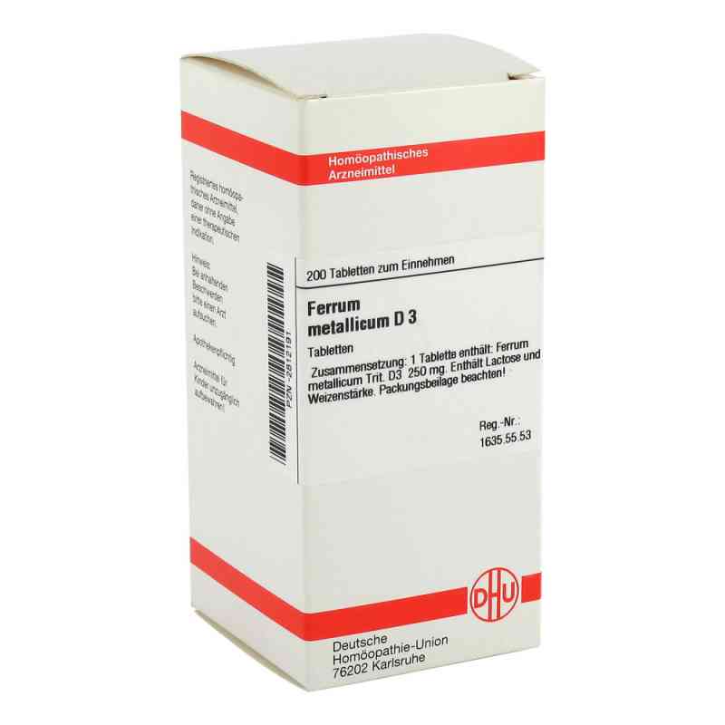 Ferrum Metallicum D3 Tabletten 200 stk von DHU-Arzneimittel GmbH & Co. KG PZN 02812191