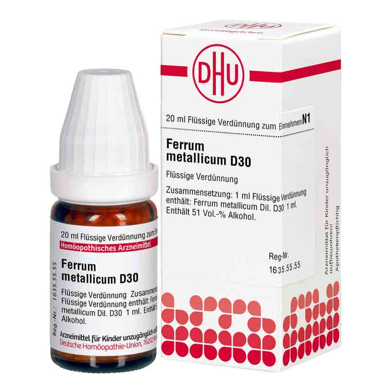 Ferrum Metallicum D30 Dilution 20 ml von DHU-Arzneimittel GmbH & Co. KG PZN 02613801