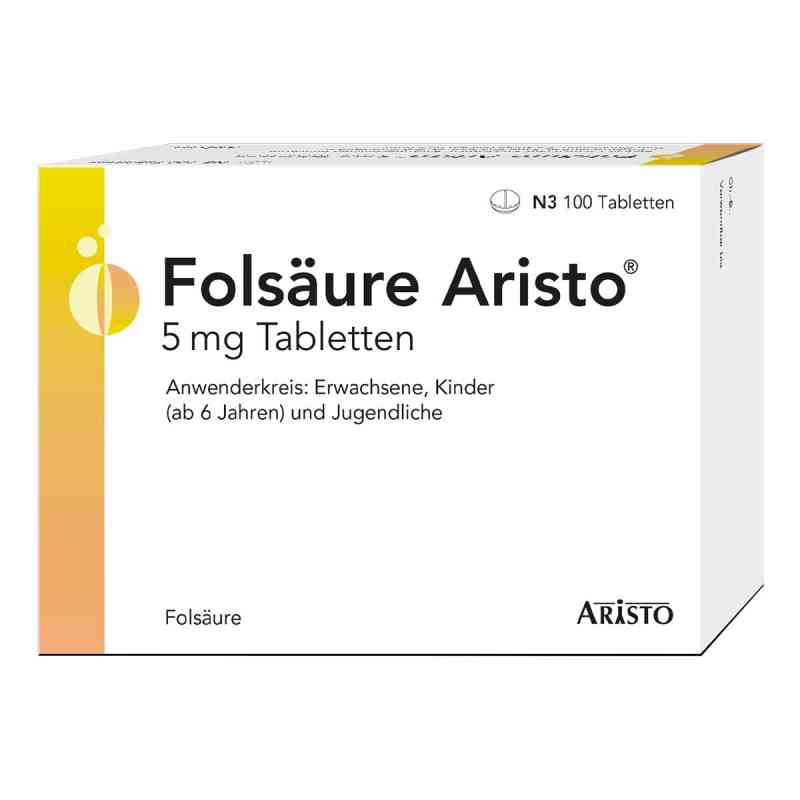 Folsäure Aristo 5 Mg Tabletten 100 stk von Aristo Pharma GmbH PZN 17896874