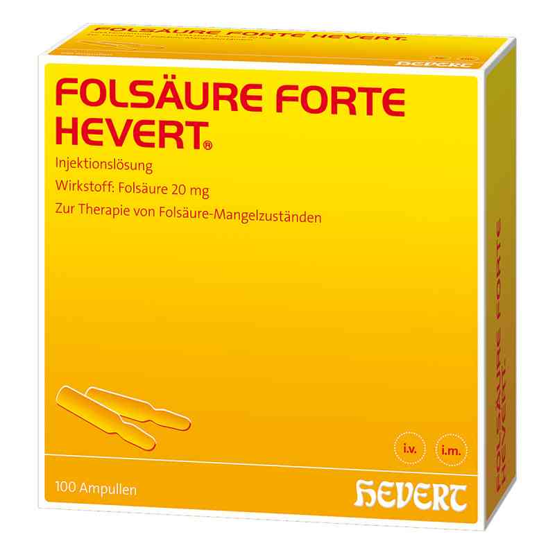 Folsäure Hevert forte Ampullen 100X2 ml von Hevert Arzneimittel GmbH & Co. K PZN 04907027