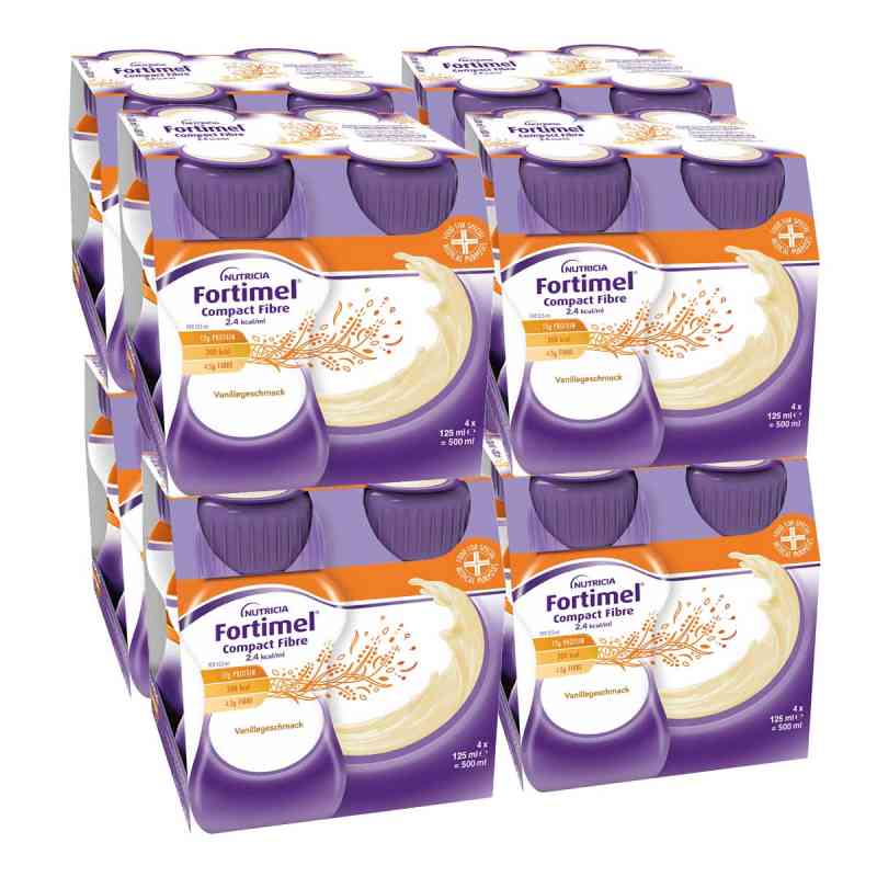 Fortimel Compact Fibre Vanille 8X4X125 ml von Danone Deutschland GmbH PZN 08997062