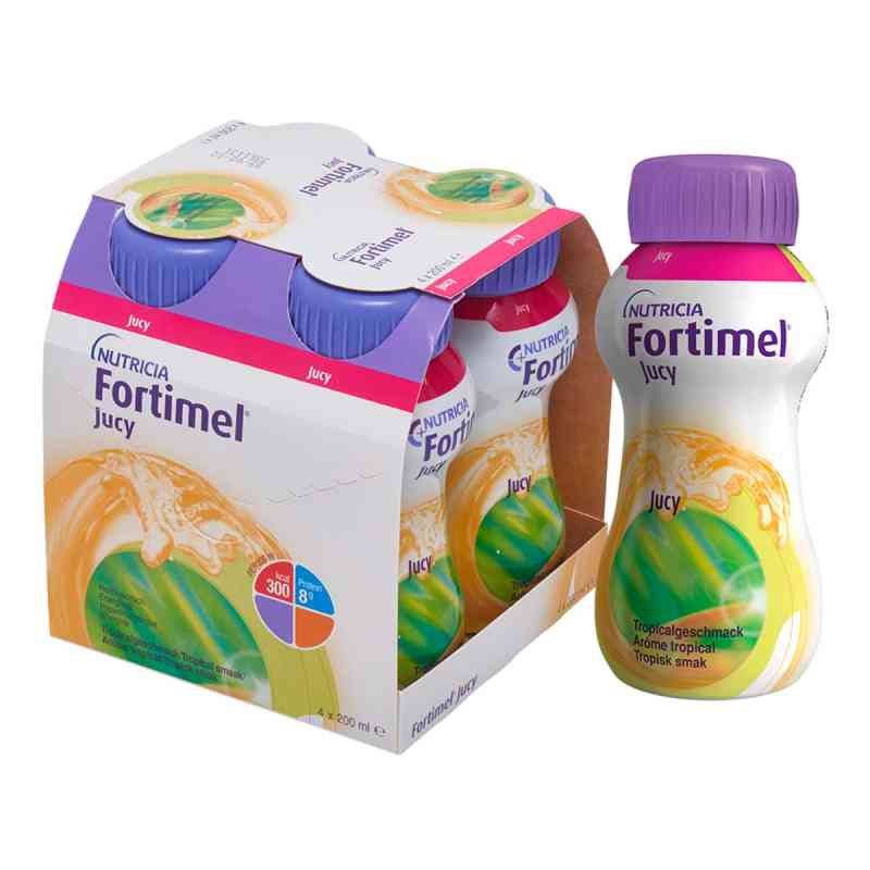Fortimel Jucy Tropicalgeschmack 4X200 ml von Danone Deutschland GmbH PZN 01124796
