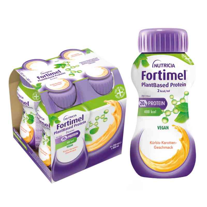 Fortimel Plantbased Protein 2 kcal Kürbis-Karotte 8X4X200 ml von Danone Deutschland GmbH PZN 19450272