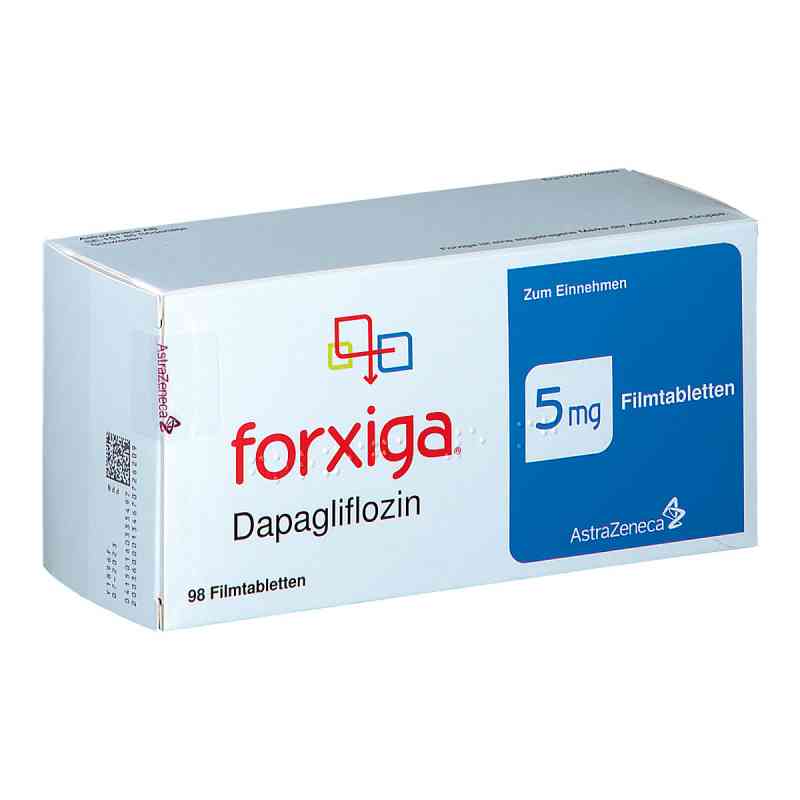 Forxiga 5 mg Filmtabletten 98 stk von AstraZeneca GmbH PZN 16033349