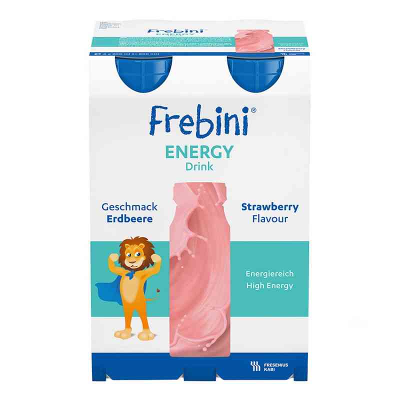 Frebini Energy Trinknahrung Erdbeere für Kinder 4X200 ml von Fresenius Kabi Deutschland GmbH PZN 00063816