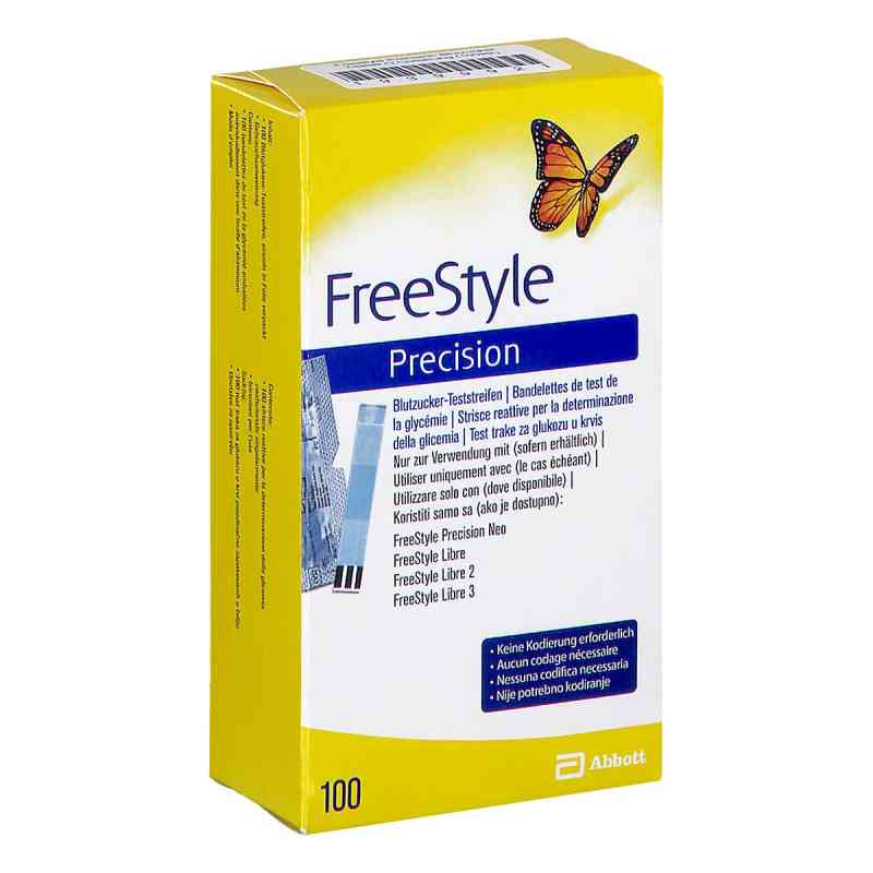 Freestyle Precision Blutzucker Teststr.o.codierung 100 stk von Abbott GmbH PZN 19399921