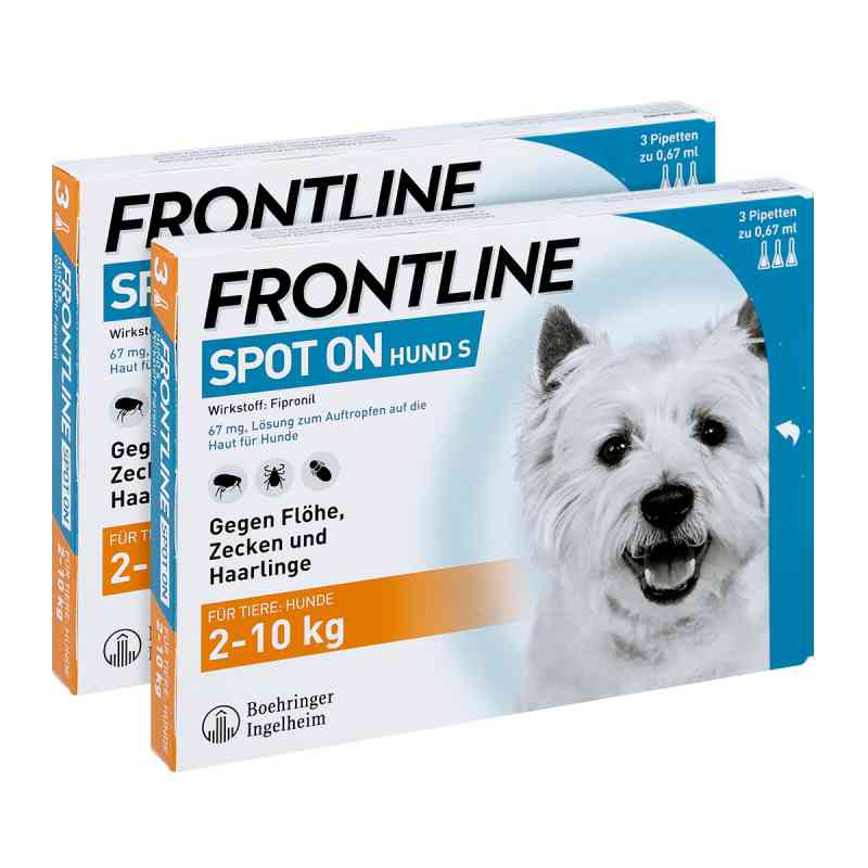 Frontline Spot on Hund 10 veterinär Lösung gegen Floh und Zecke 2x3 stk von  PZN 08101008