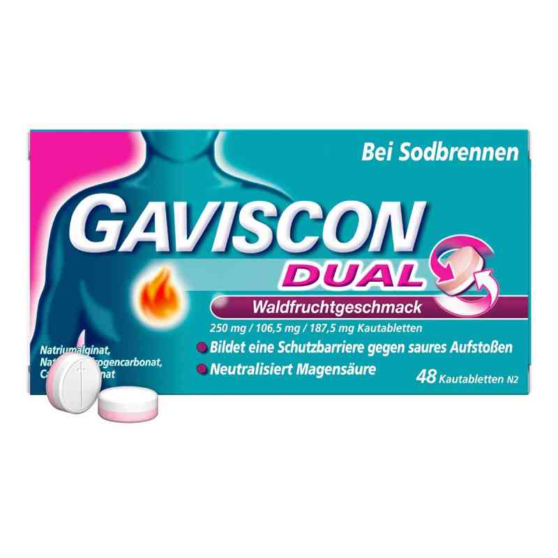 GAVISCON Dual Kautabletten Waldfrucht 48 stk von Reckitt Benckiser Deutschland GmbH PZN 20033119