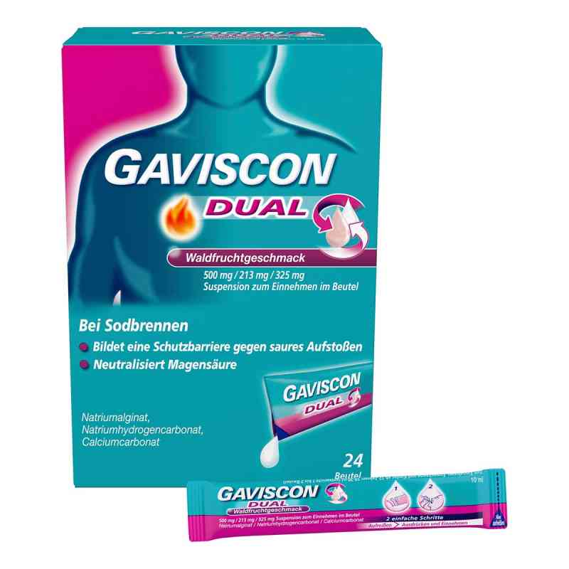 Gaviscon Dual Suspension Waldfrucht 24X10 ml von Reckitt Benckiser Deutschland GmbH PZN 20033094