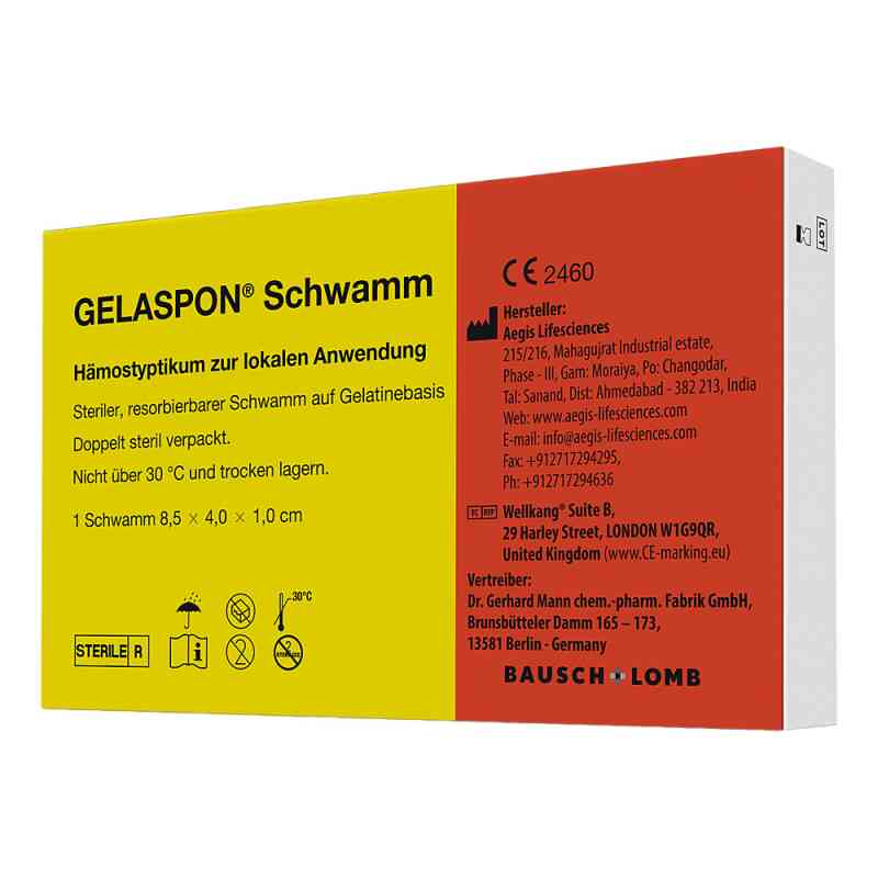Gelaspon 1 Streifen 8,5x4x1 cm 1 stk von Dr. Gerhard Mann Chem.-pharm.Fab PZN 04011667